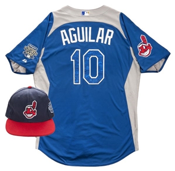 2012 Jesus Aguilar Cleveland Indians Game Worn Futures Game Jersey and Hat (MLB Authenticated)